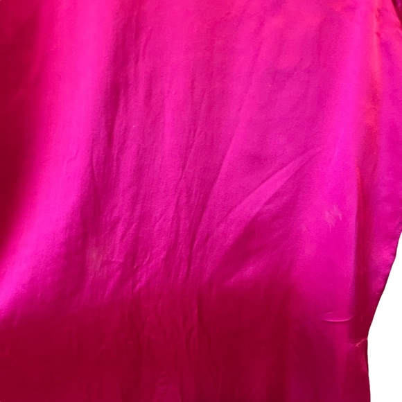 RENA ROWAN for Saville| 100% Silk Button up Flowy Pink blouse w/side slits L/XL - Picture 9 of 12
